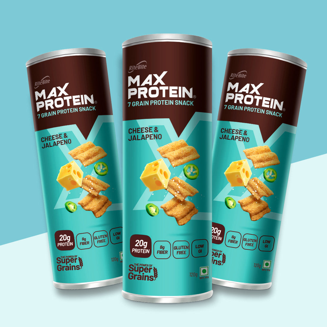 Max Protein Cheese & Jalapeno Chips (Pack Of 3)