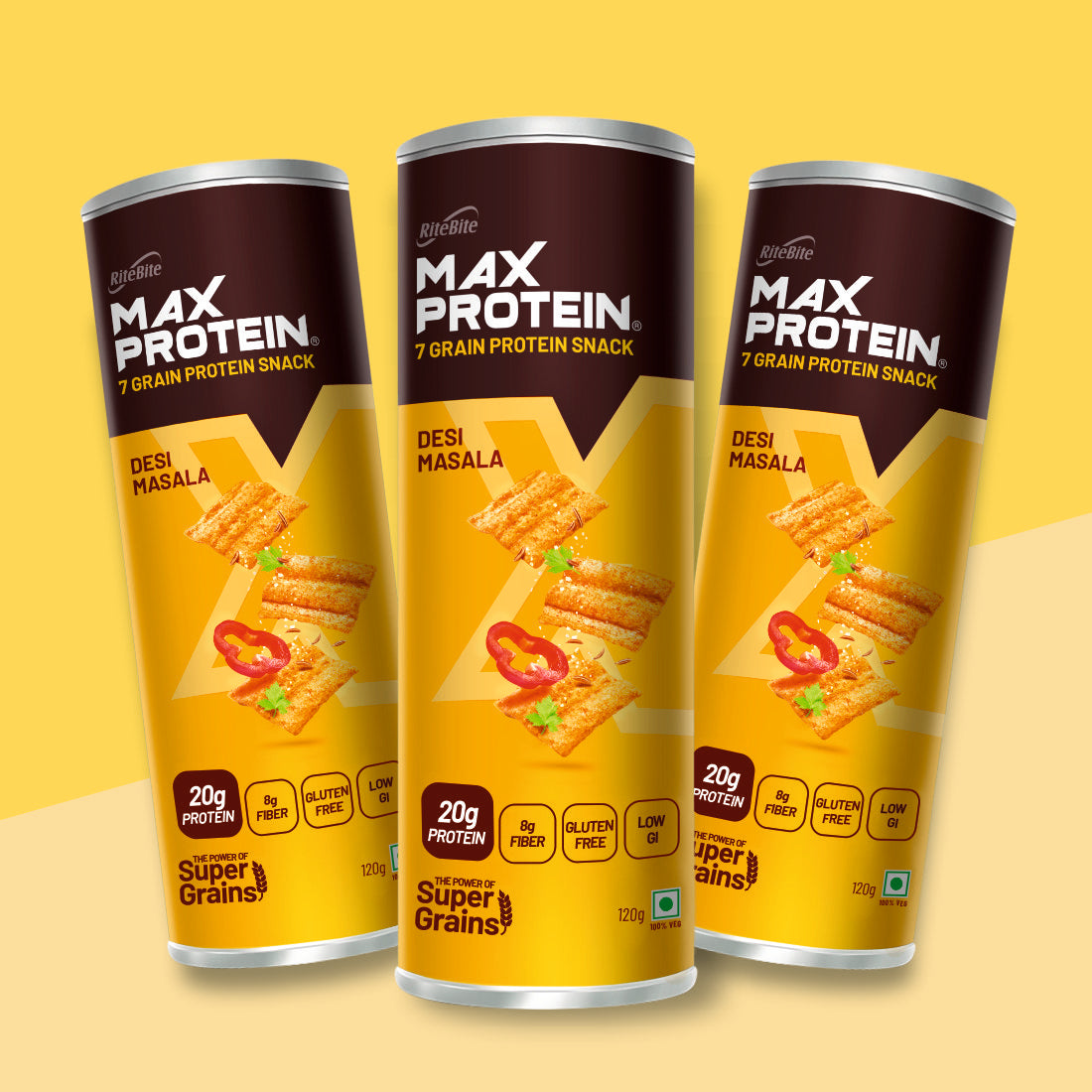 Desi Masala Chips by Max Protein (Pack Of 3)