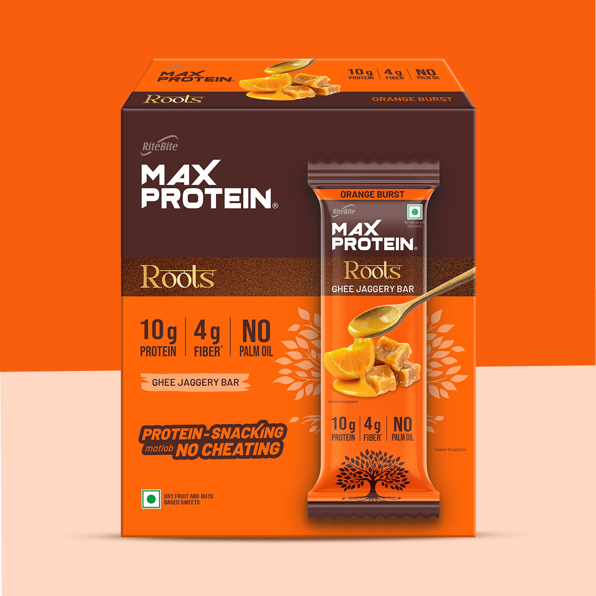 Max Protein Rice Max Protein Roots – Orange Burst Protein Bar – RiteBite Max Protein