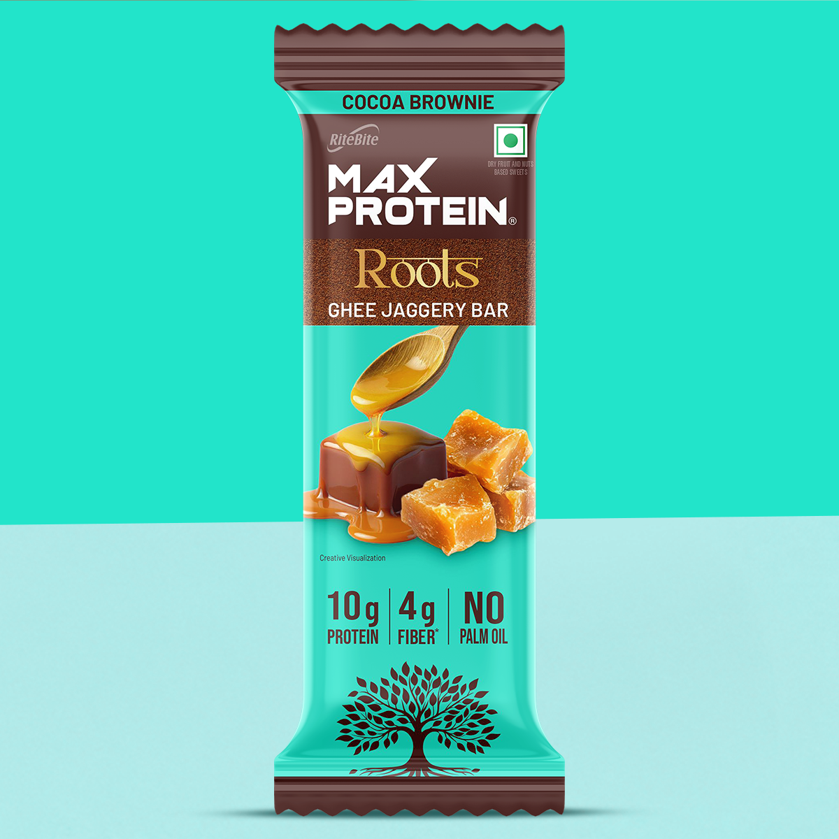 Max Protein Roots – Cocoa Brownie Protein Bar – RiteBite Max Protein
