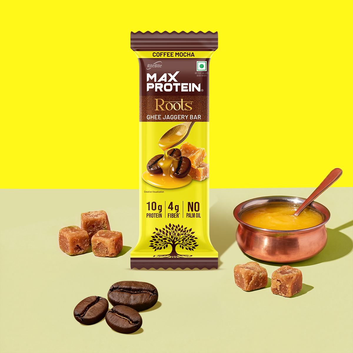 Max Protein Roots – Coffee Mocha Protein Bar – RiteBite Max Protein