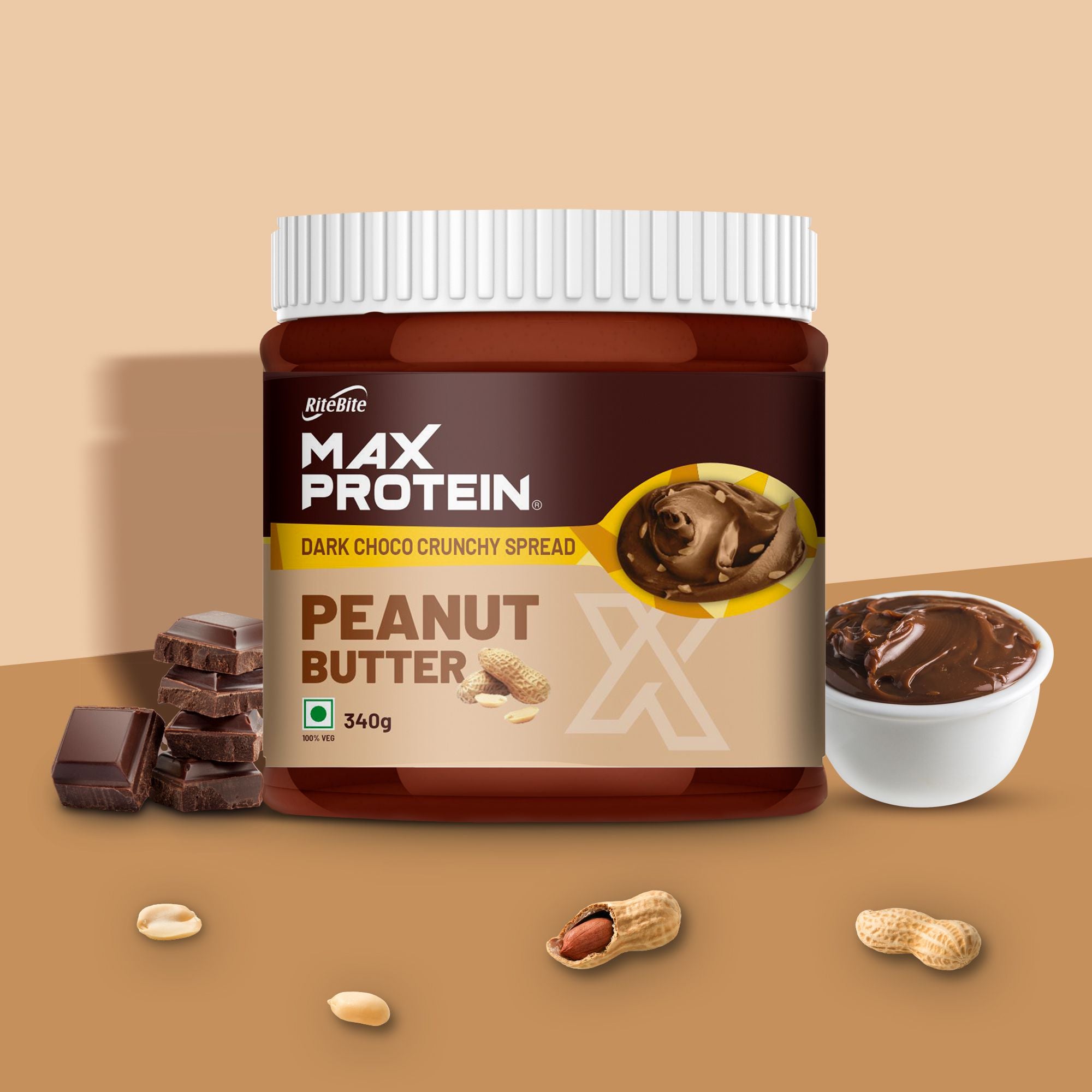 Max Protein Peanut Butter Dark Choco Crunchy
