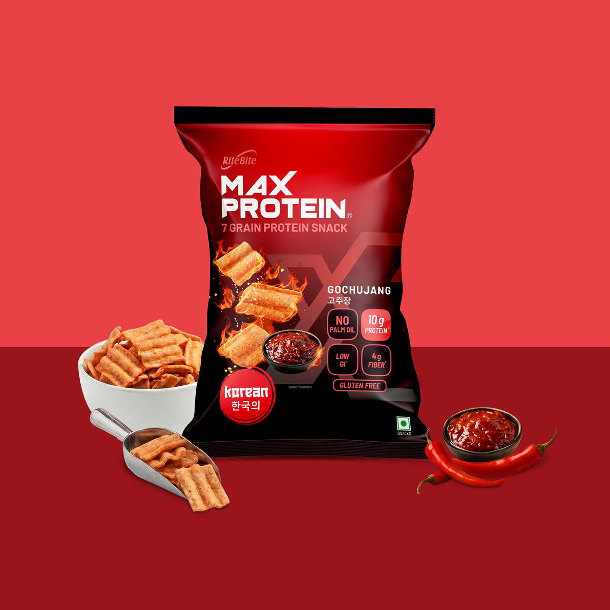 Max Protein Rice Max Protein Snacks Cheese & Jalapeno – High Protein Snacks – RiteBite ...