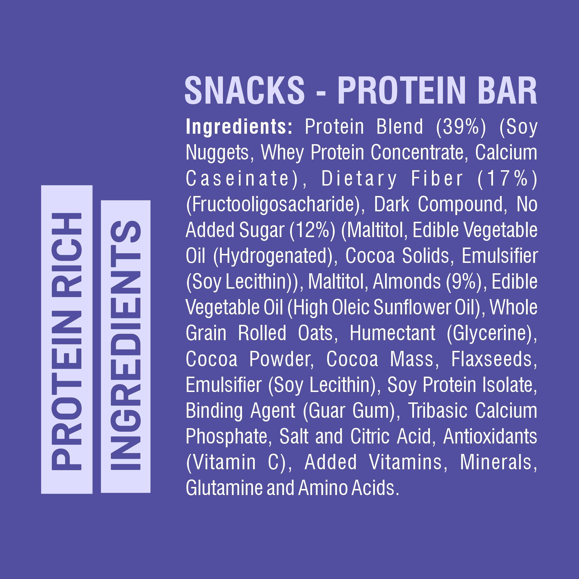 Ingredients Choco almond Protein Bytes