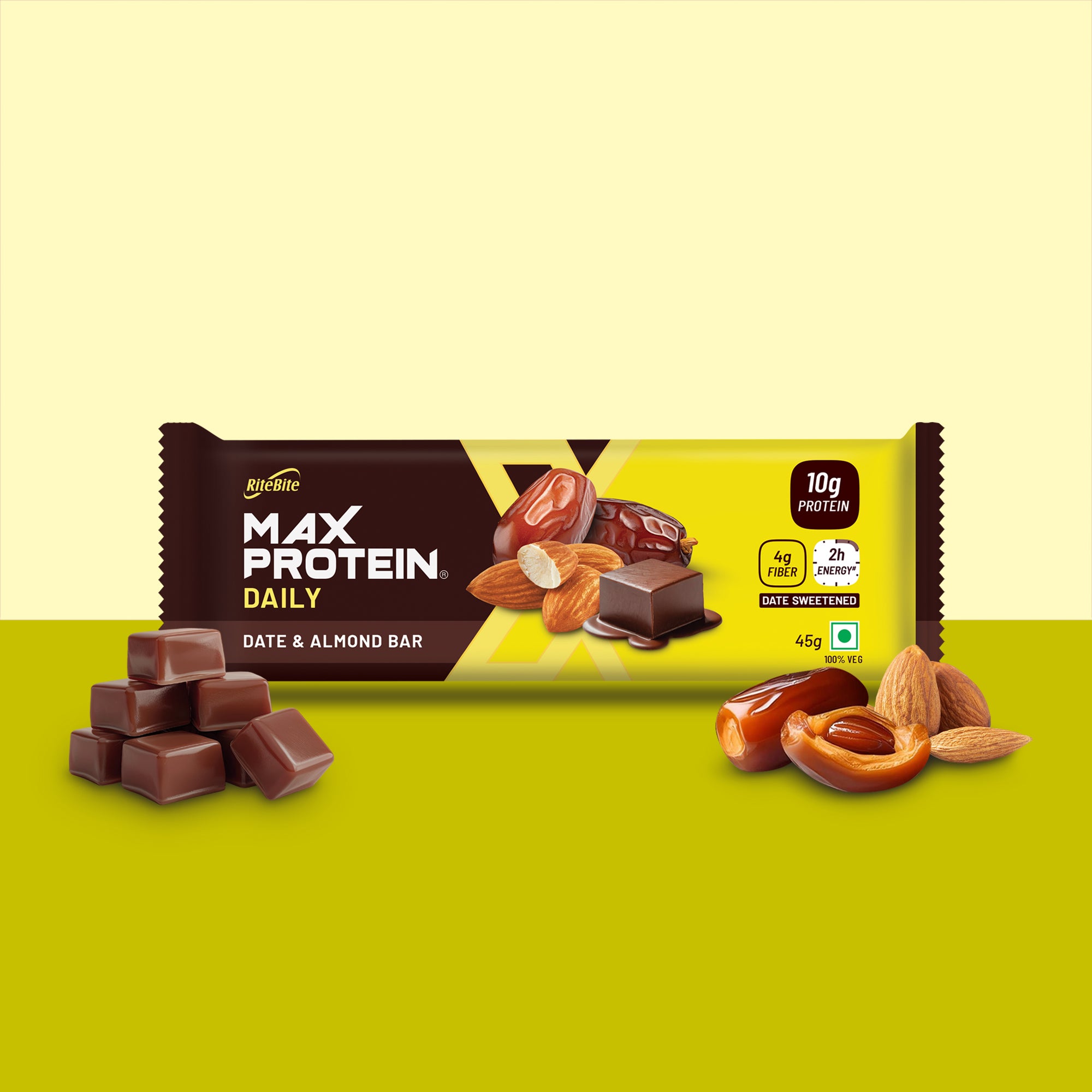 Max Protein Rice Max Protein Daily Date & Almond Protein Bar | RiteBite Max Protein