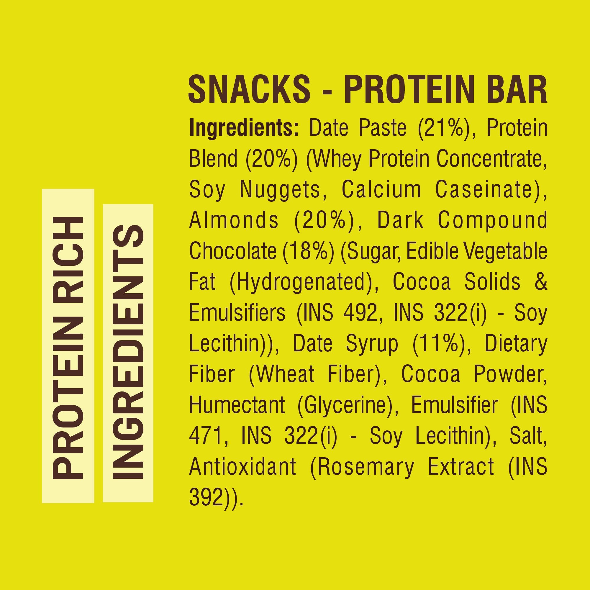 Max Protein Bar Date & Almond Ingredients