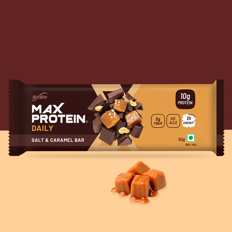 Max Protein Daily Salt & Caramel Protein Bar Front