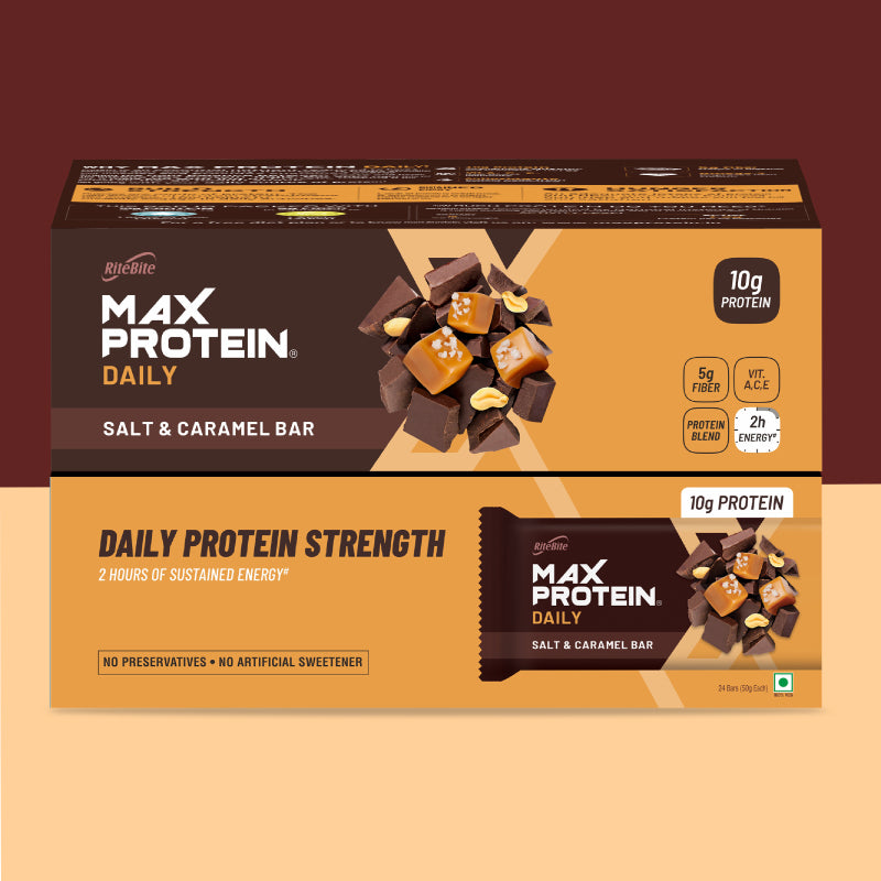 Max Protein Daily Salt & Caramel Protein Bar Pack of 24