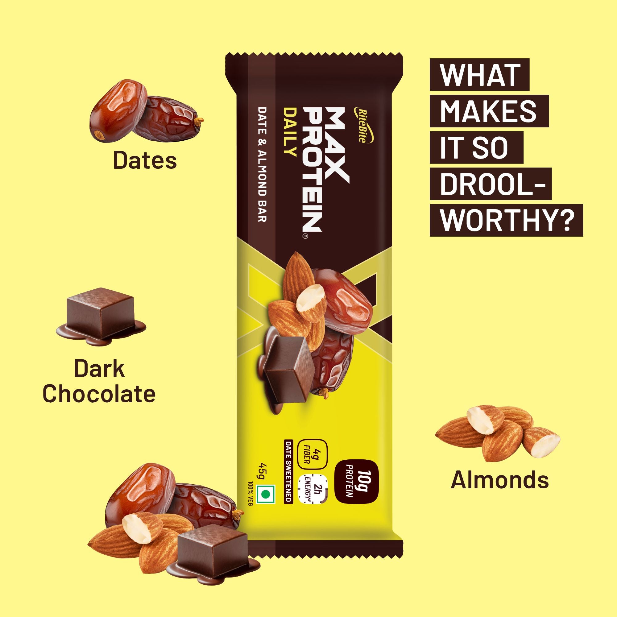 Max Protein Date & Almond 10g Protein Bar