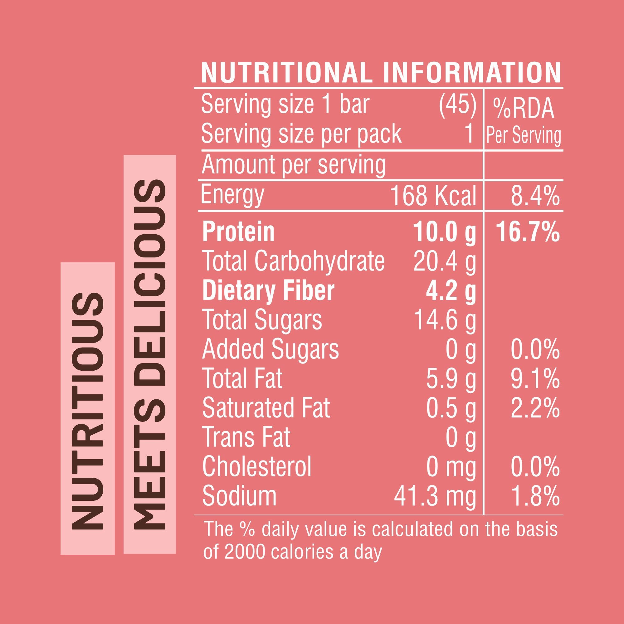 Max Protein Fig & Date Bar Nutritional Info