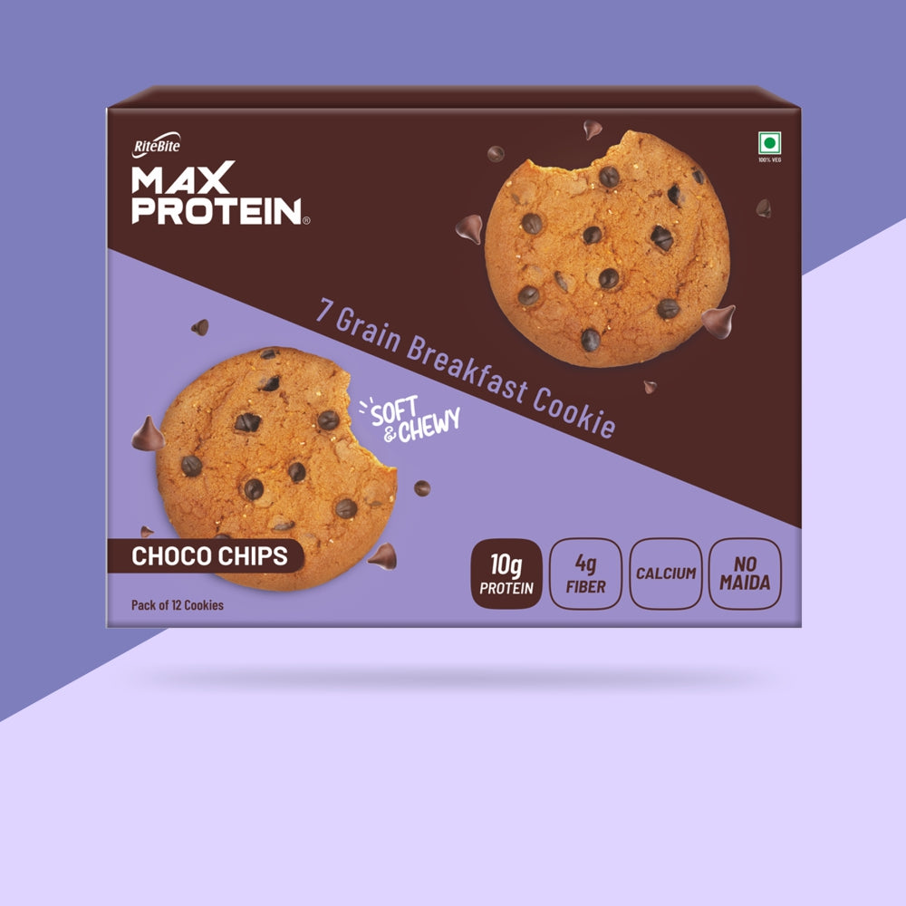 Max Protein Choco Chips Cookie (Pack of 12)