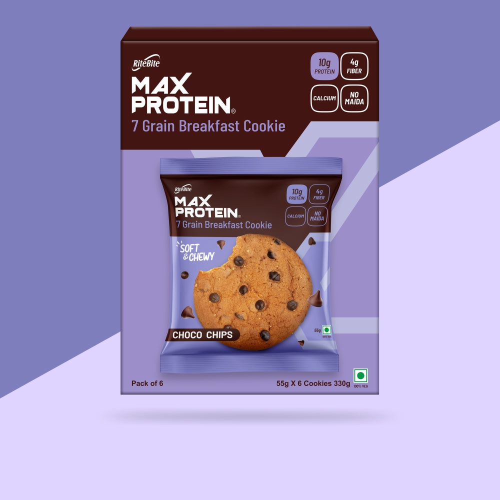 Max Protein Choco Chips Cookie (Pack of 6)