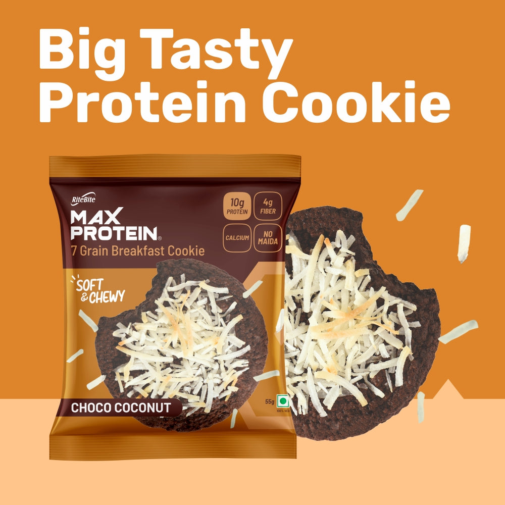 Max Protein Choco Coconut Cookie (Pack of 6)