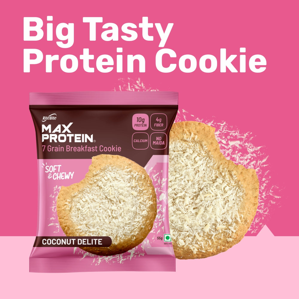 Max Protein Coconut Delite Cookie (Pack of 12)