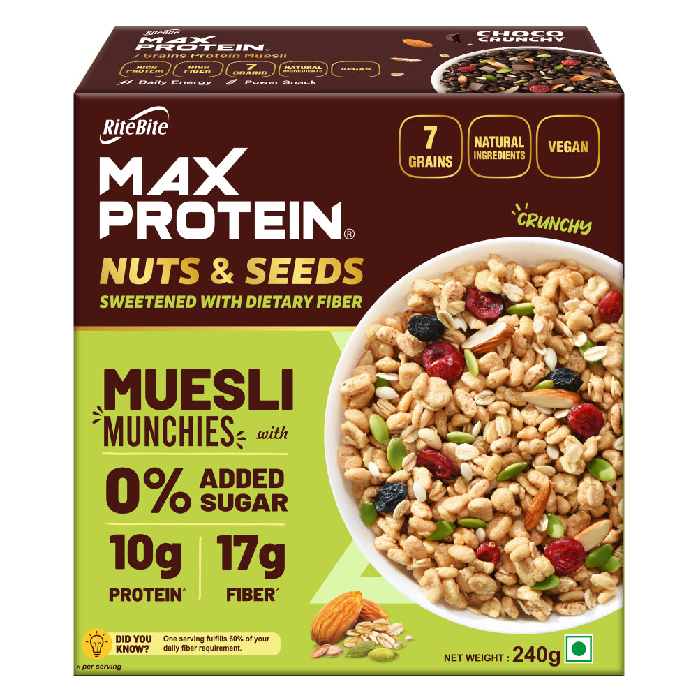 Muesli Nuts & Seeds 240g + Ritebite Nuts & Seeds Pack of 12