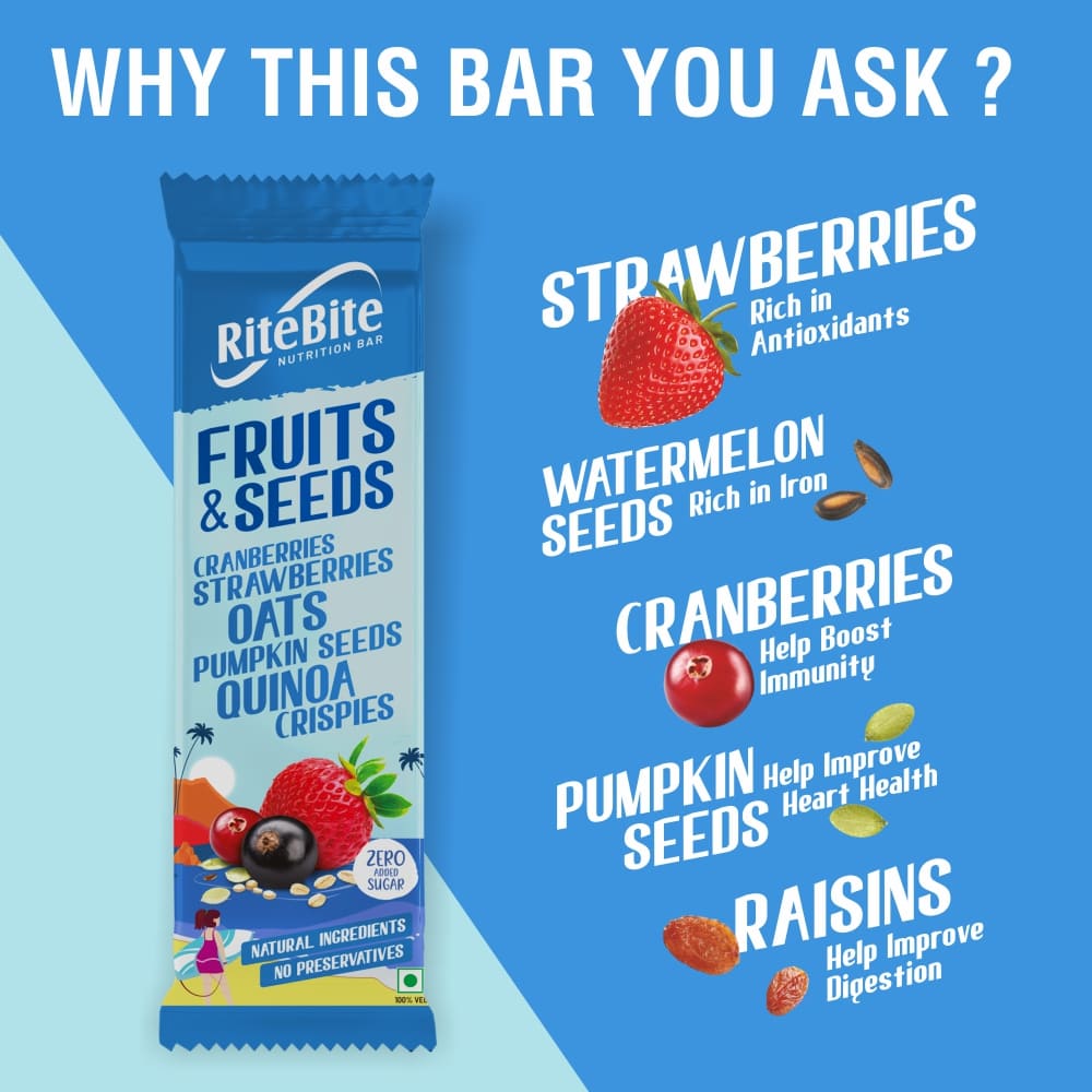 Ritbite Stake RiteBite Fruits & Seeds Bar – RiteBite Max Protein
