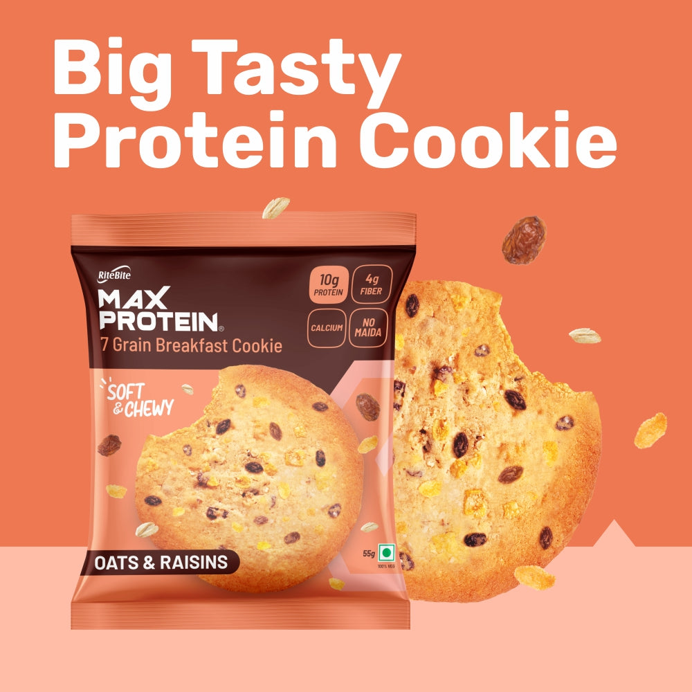 Max Protein Oats & Raisins Cookie (Pack of 12)