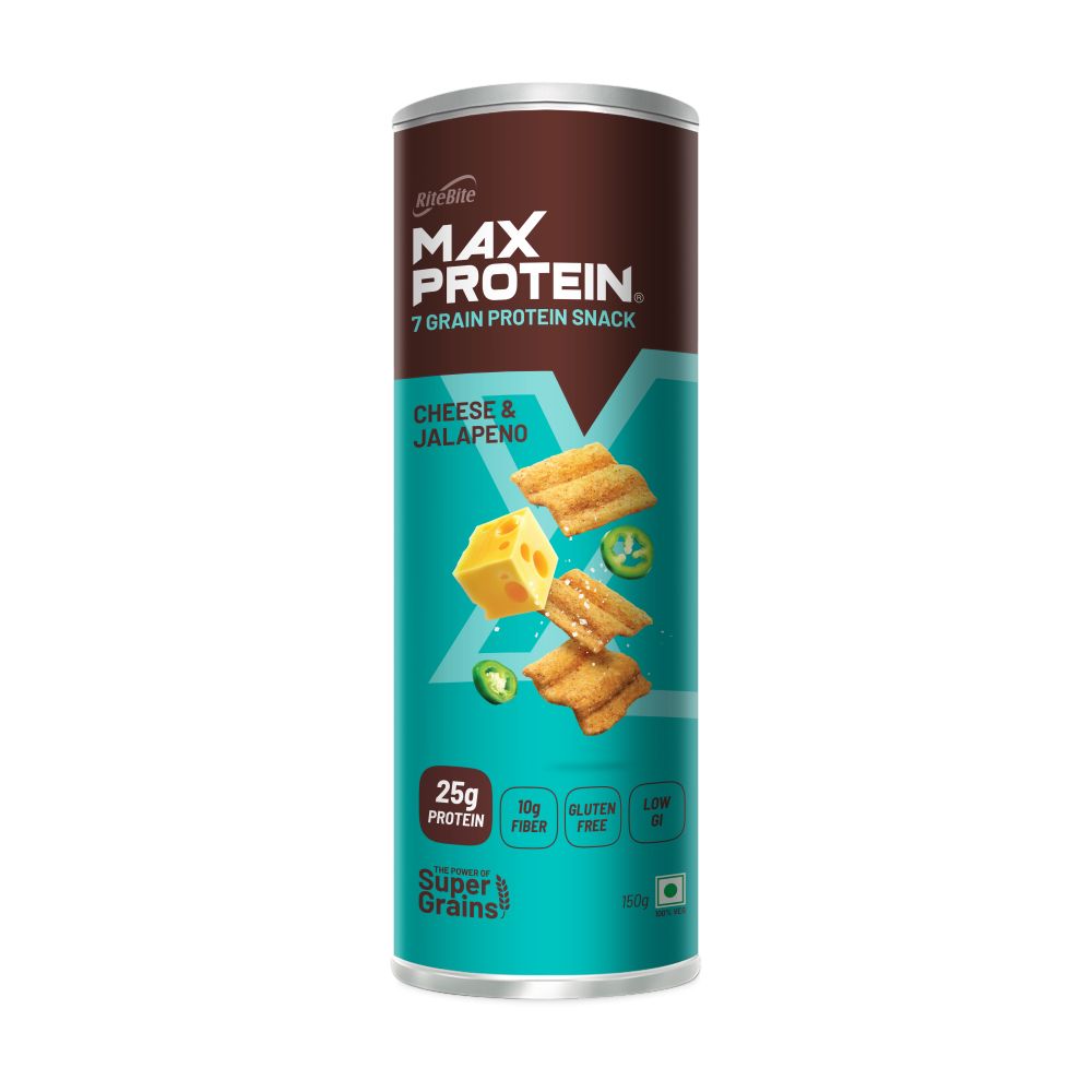 Max Protein - Protein Chips - Assorted Pack of 3 (Cream & Onion - Cheese & Jalapeno - Peri Peri) + Max Protein - Peanut Butter (Choco Creamy 340g - Spicy Chutney 340g ) 1 Jar each