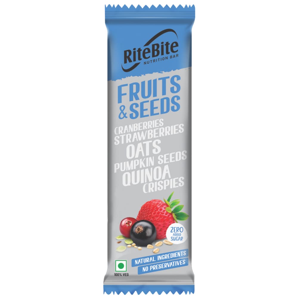RiteBite - Nutrition Bars Pack of 6 (Peanut Butter Bar - Fruits & Seeds Bar - Nuts & Seeds Bar) - 1 Box each