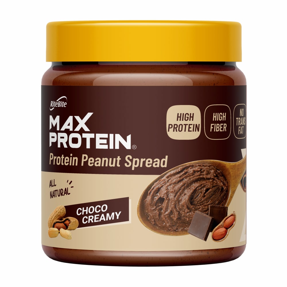 RiteBite Nutrition Bars - Assorted Pack of 10 + Max Protein - Peanut Spread Choco Creamy 340gm -1 Jar