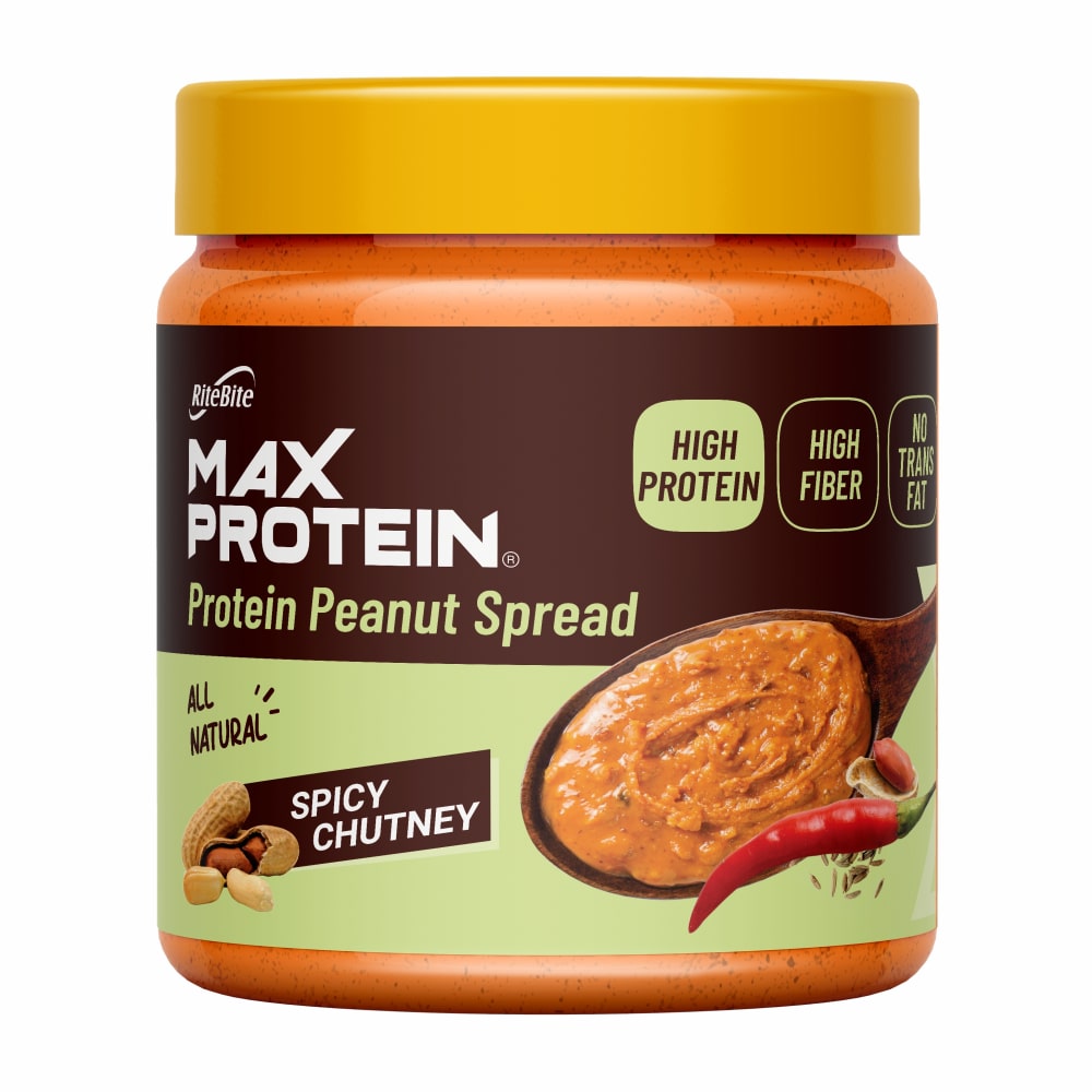 Max Protein - Assorted Cookies Pack of 6 + Max Protein - Spicy Chutney Peanut Spread 340gm -1 Jar