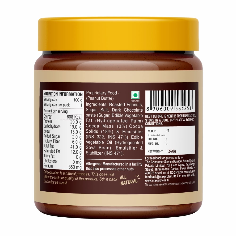 Max Protein - Daily Assorted Bar Pack of 6 + Max Protein - Peanut Spread Choco Creamy 340gm -1 Jar