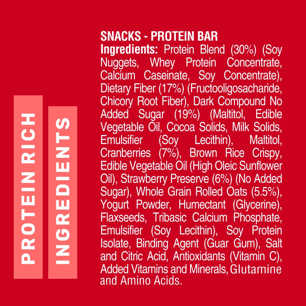 Max Protein Daily Choco Berry Protein Bar Ingredients