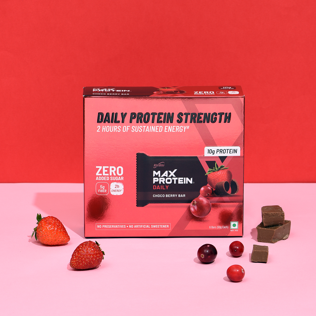 Max Protein Daily Choco Berry Protein Bar Pack of 6