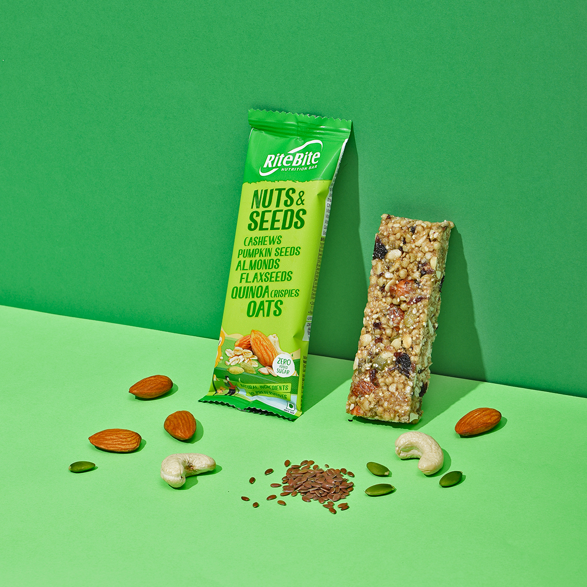 Assorted RiteBite Nutrition Bars Pack of 12 - 2 Units each bar (Choco delite, Peanut butter, Fruit&Seeds, Nuts&Seeds, Sports Bar, Yogurt Berry)