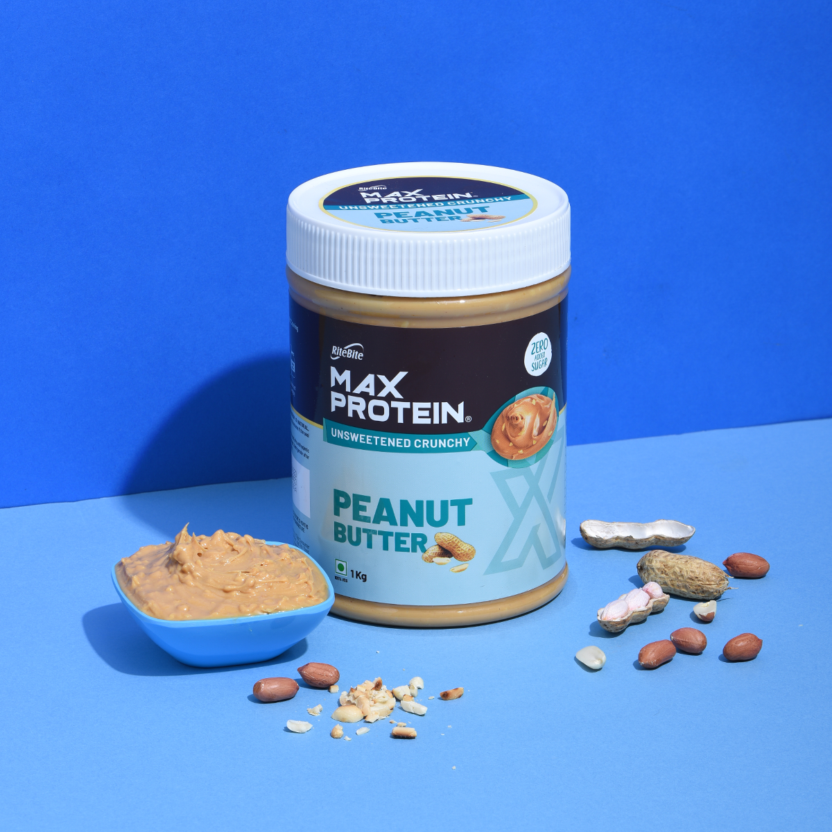 Max Protein Peanut Butter Unsweetened Crunchy - 1kg
