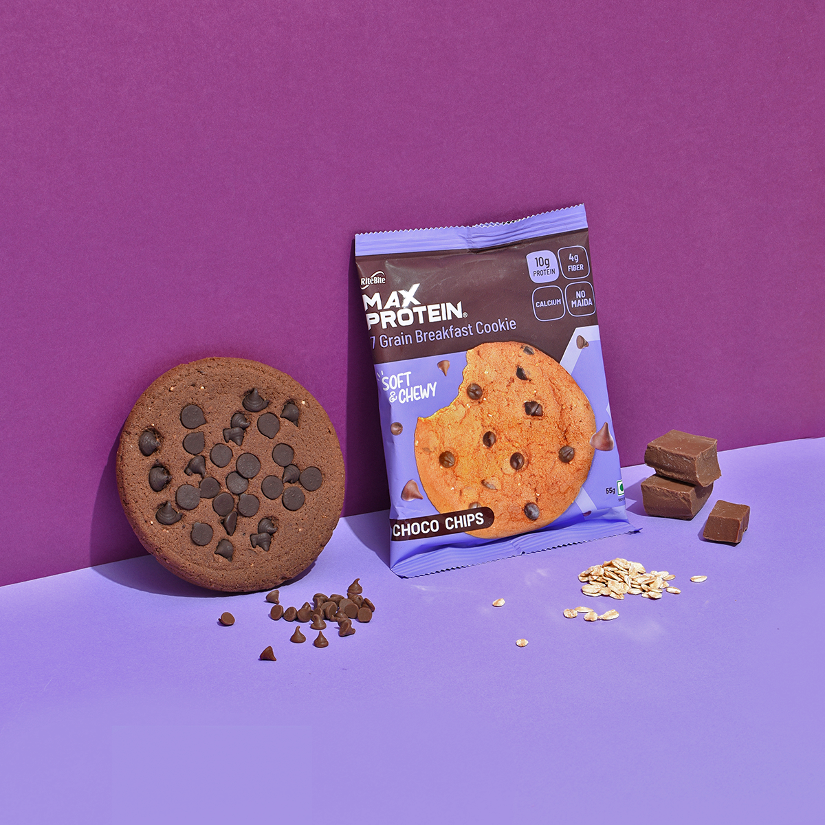 Max Protein Choco Chips Cookie - Pack of 12