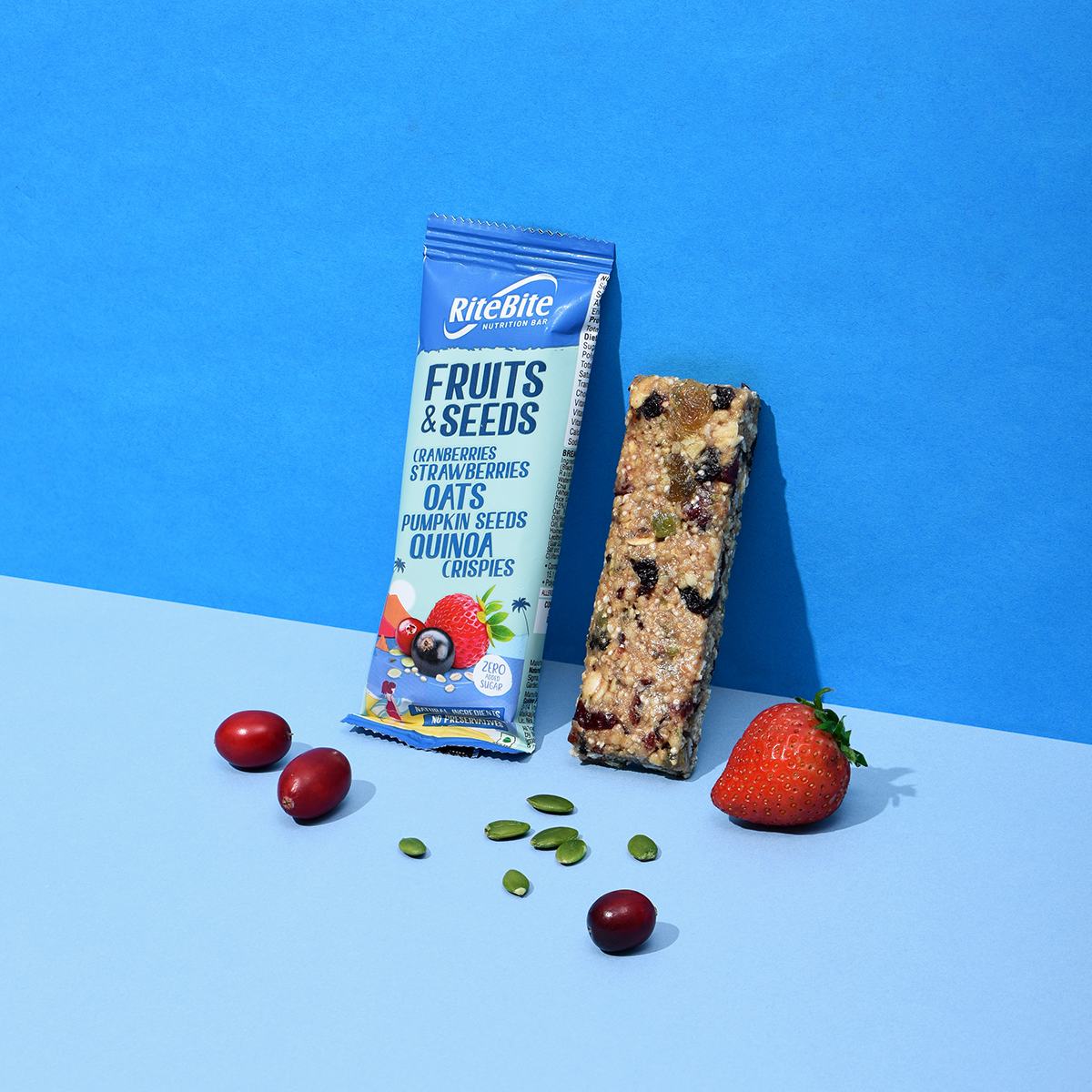 Assorted RiteBite Nutrition Bars Pack of 12 - 2 Units each bar (Choco delite, Peanut butter, Fruit&Seeds, Nuts&Seeds, Sports Bar, Yogurt Berry)